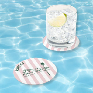 Dessous De Verre Rond Palm Springs avant le ring Bachelorette