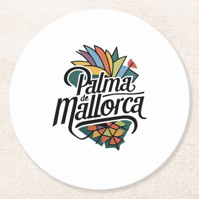 Dessous De Verre Rond Palma de Majorque (Devant)