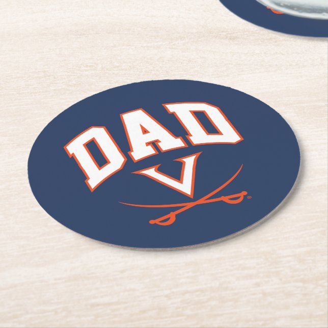 Dessous De Verre Rond Papa des Cavaliers de Virginie (Incliné)