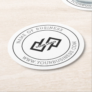 Dessous De Verre Rond  Papier rond de marque logo d'entreprise personnal