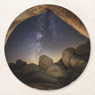 Dessous De Verre Rond Parc national de Joshua Tree Night Sky