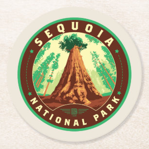 Dessous De Verre Rond Parc national de Sequoia