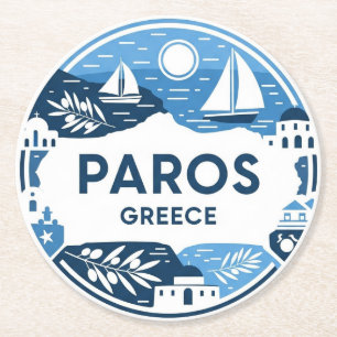 Dessous De Verre Rond Paros Grèce Island Travel