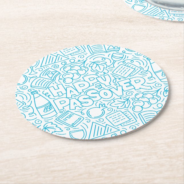 Dessous De Verre Rond Passover Paper Coaster (Incliné)