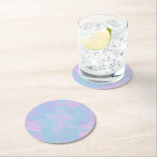 Dessous De Verre Rond Pastel marbré