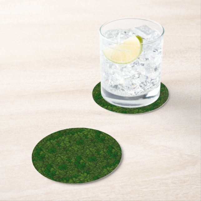 Dessous De Verre Rond Pattern St Patrick (En situation)