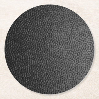 Dessous De Verre Rond Peau de serpent noir