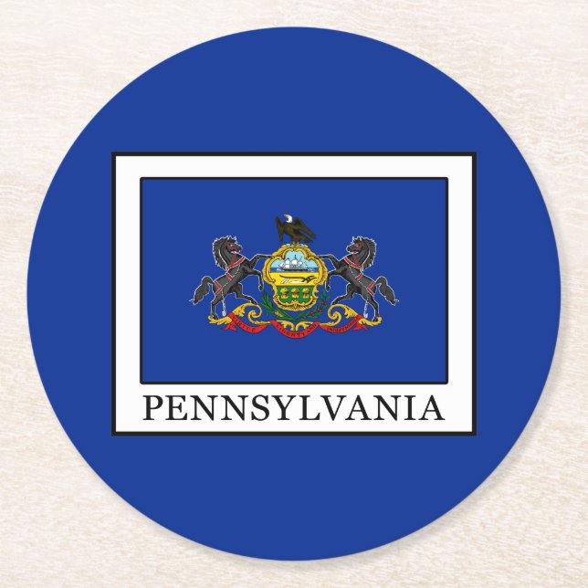 Dessous De Verre Rond Pennsylvanie (Devant)