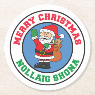 Dessous De Verre Rond Père Noël de Nollaig
