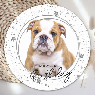Dessous De Verre Rond Personnalisé Animal Photo Parties scintillant Arge