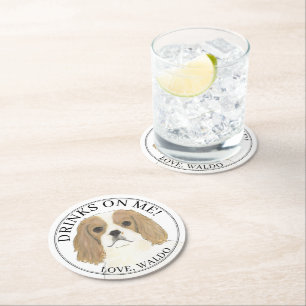 Dessous De Verre Rond Personnalisé Blenheim Cavalier King Charles Spanie