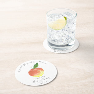 Dessous De Verre Rond Petit Baby shower doux