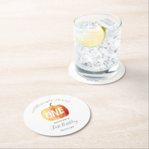 Dessous De Verre Rond Petit Citrouille 1er anniversaire