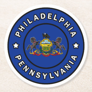 Dessous De Verre Rond Philadelphie Pennsylvanie
