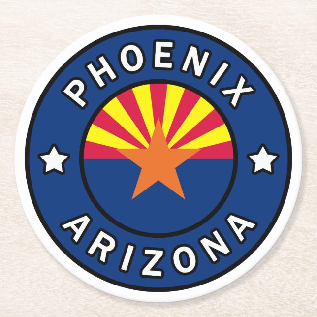Dessous De Verre Rond Phoenix Arizona (Devant)