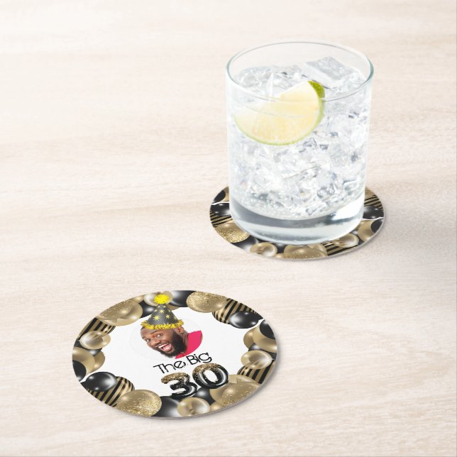 Dessous De Verre Rond Photo 30th Birthday Funny (En situation)