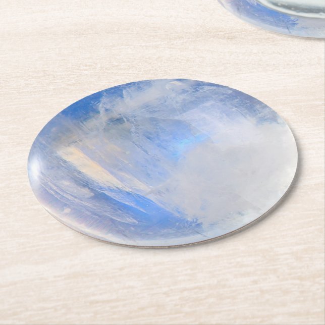 Dessous De Verre Rond Pierre de la lune (Incliné)