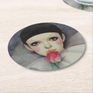 Dessous De Verre Rond Pierrot, années 1980
