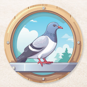 Dessous De Verre Rond Pigeon