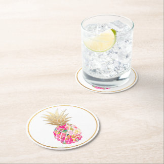 Dessous De Verre Rond PixDezines Aloha Ananas/fond DIY