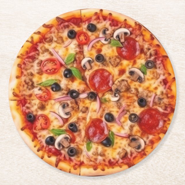 Dessous De Verre Rond Pizza (Devant)