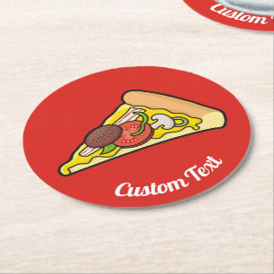 Dessous De Verre Rond Pizza Slice