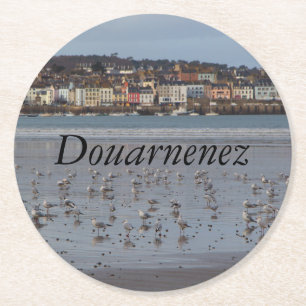 Dessous De Verre Rond Plage de Ris à Douarnenez