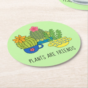 Dessous De Verre Rond Plantes Amies Sous-Tasses Succulentes