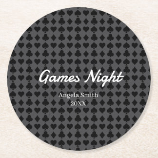 Dessous De Verre Rond Playing Cards Pattern Coaster – Casino Night, Game