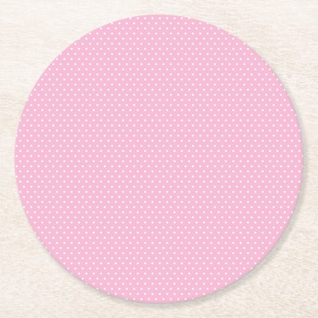 Dessous De Verre Rond Point Polka rose (Devant)