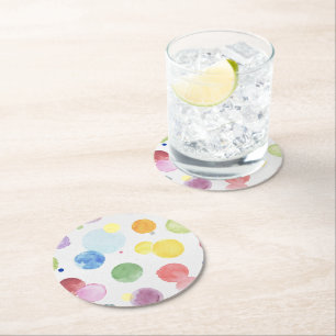 Dessous De Verre Rond Points aquarelle 1