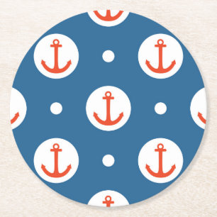Dessous De Verre Rond Points de Ancre