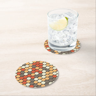 Dessous De Verre Rond Points rétro
