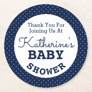 Dessous De Verre Rond pois baby shower