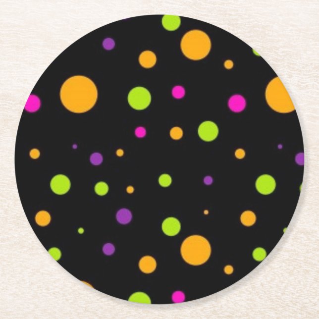Dessous De Verre Rond Polka dot (Devant)