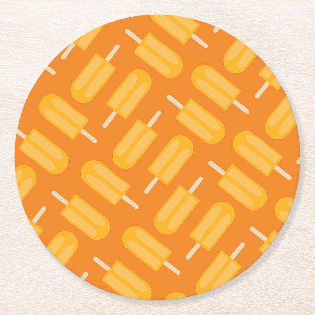 Dessous De Verre Rond Popsicle fête d'anniversaire (Devant)