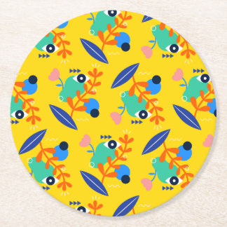 Dessous De Verre Rond Posavasos estampado alegre