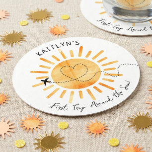 Dessous De Verre Rond Premier Tour Autour Du Soleil 1er Anniversaire