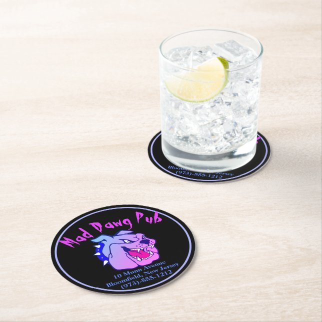 Dessous De Verre Rond Promotion commerciale (En situation)