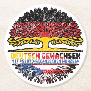 Dessous De Verre Rond Puerto Rico Portoricain Allemand Allemagne