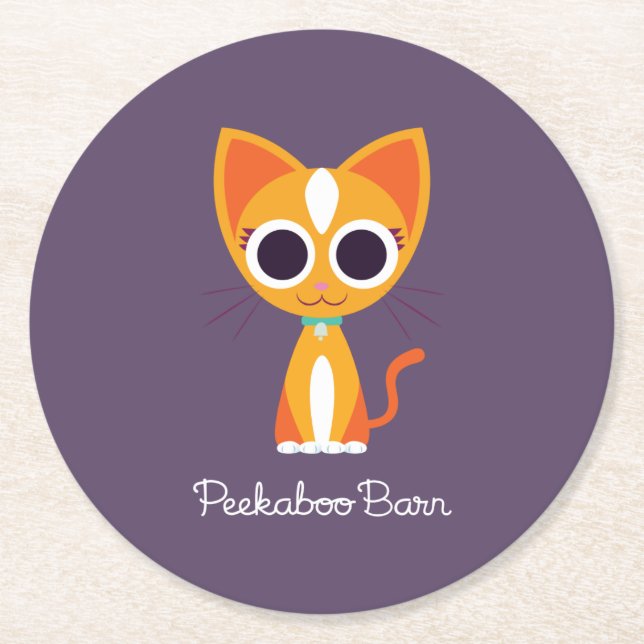 Dessous De Verre Rond Purrl le chat (Devant)