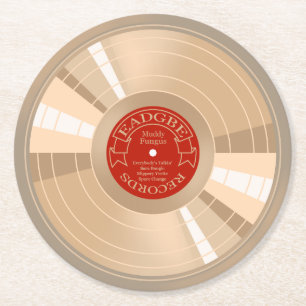 Dessous De Verre Rond Record Gold