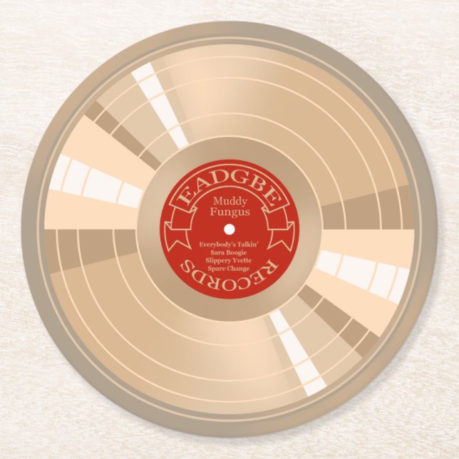 Dessous De Verre Rond Record Gold (Devant)