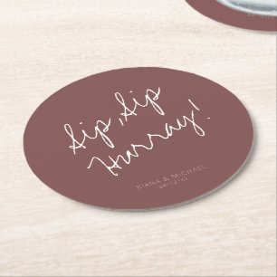 Dessous De Verre Rond Reflets Mariage Hourra Cannelle Rose ID774