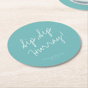Dessous De Verre Rond Réflexions Mariage Hurray Turquoise ID774