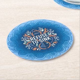 Dessous De Verre Rond Refuser de Couler