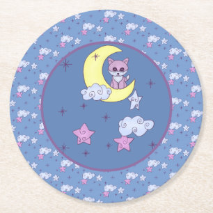 Dessous De Verre Rond Renard sur la lune