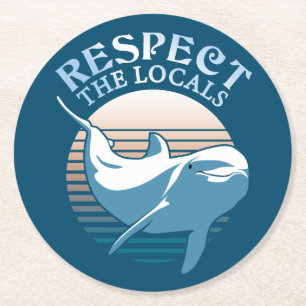 Dessous De Verre Rond Respectez Les Locaux - Citation De Sensibilisation