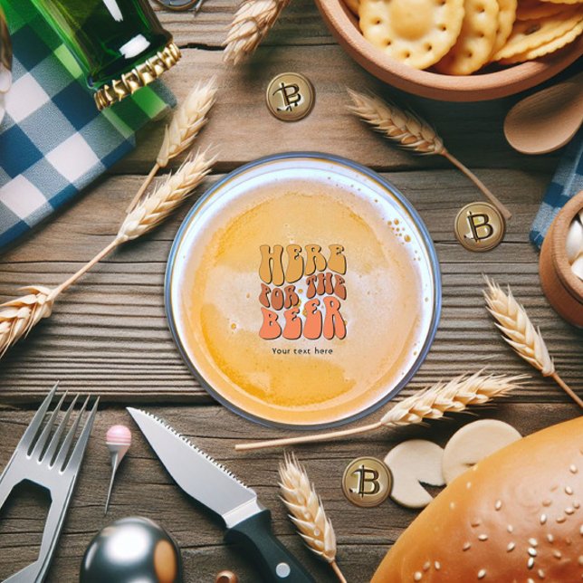 Dessous De Verre Rond Retro Soirée de dégustation de bière (Retro Beer Party)