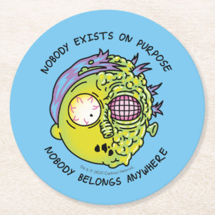 Dessous De Verre Rond RICK ET MORTY™  Citation de vol de mortier Styli